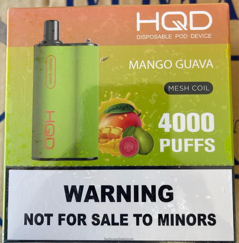 HQD BOX 4000 bouffées 4N6NN100 HPD e cigarette mangue goyave
