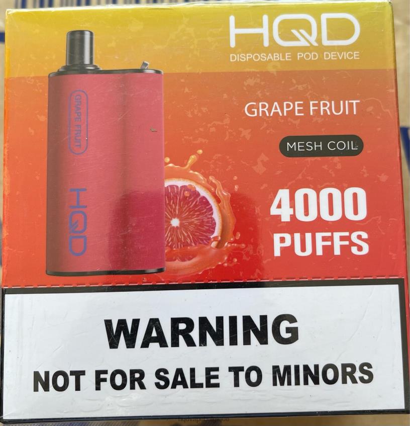 HQD BOX 4000 bouffées 4N6NN101 HPD vape belgique pamplemousse
