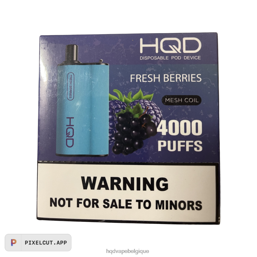 HQD BOX 4000 bouffées 4N6NN102 HPD vape belgium baies fraîches