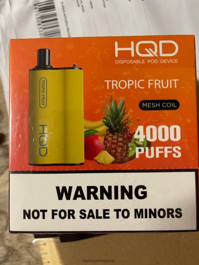 HQD BOX 4000 bouffées 4N6NN105 HPD vape bruxelles fruit tropique