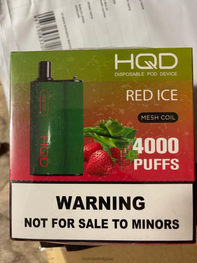 HQD BOX 4000 bouffées 4N6NN106 best HPD flavors glace rouge