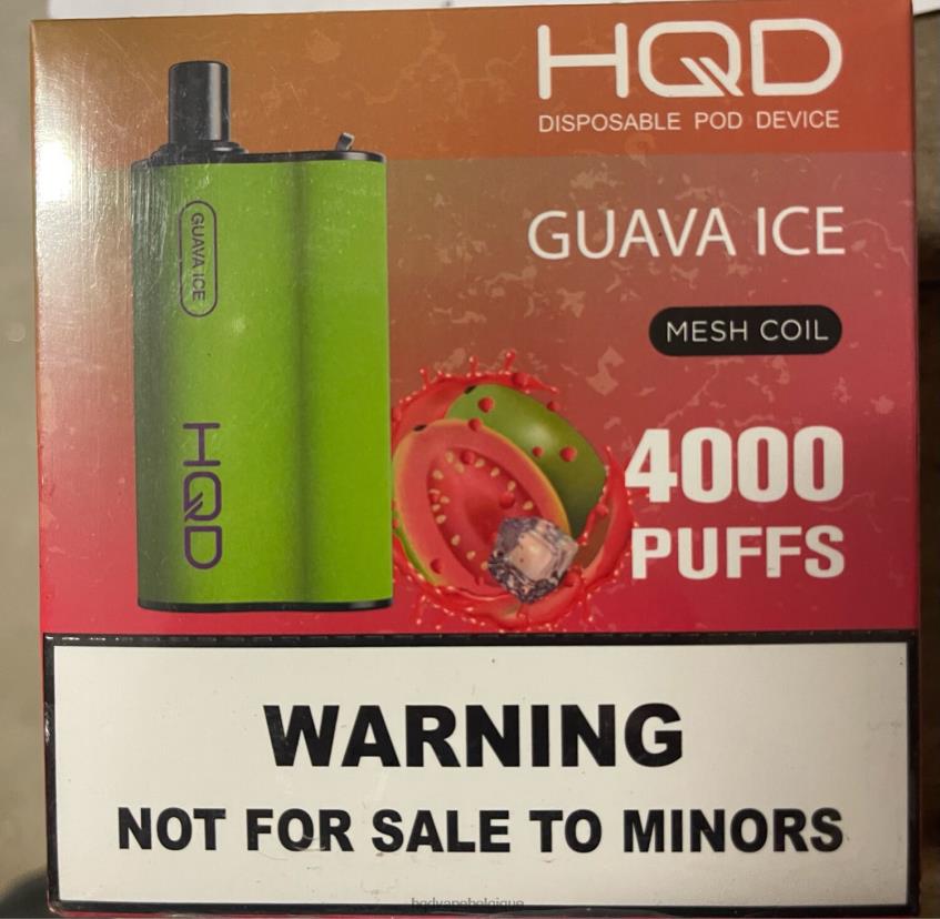 HQD BOX 4000 bouffées 4N6NN109 HPD nicotine free vape glace à la goyave