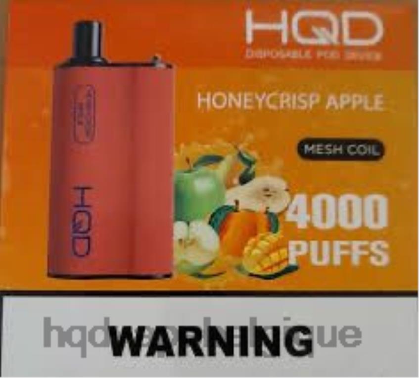 HQD BOX 4000 bouffées 4N6NN115 HPD vape bruxelles pomme croustillante au miel
