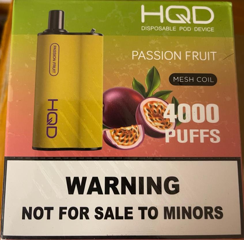 HQD BOX 4000 bouffées 4N6NN95 HPD vape bruxelles fruit de la passion