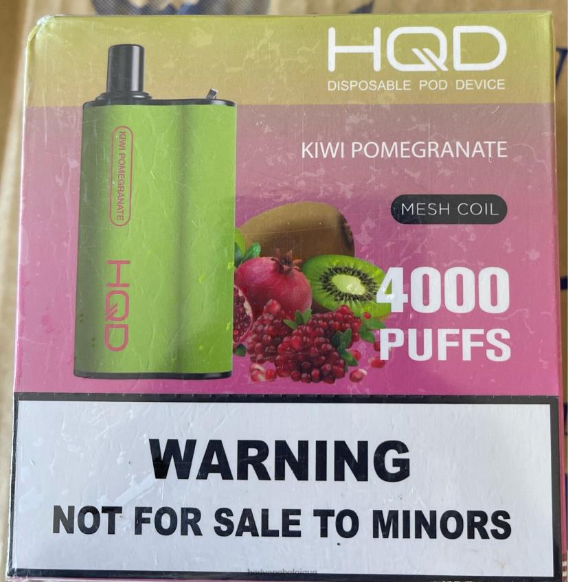 HQD BOX 4000 bouffées 4N6NN99 HPD nicotine free vape grenade kiwi