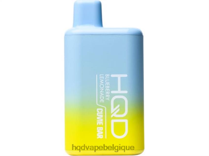 HQD CUVIE BAR jetable 4N6NN141 HPD vape belgique limonade aux bleuets
