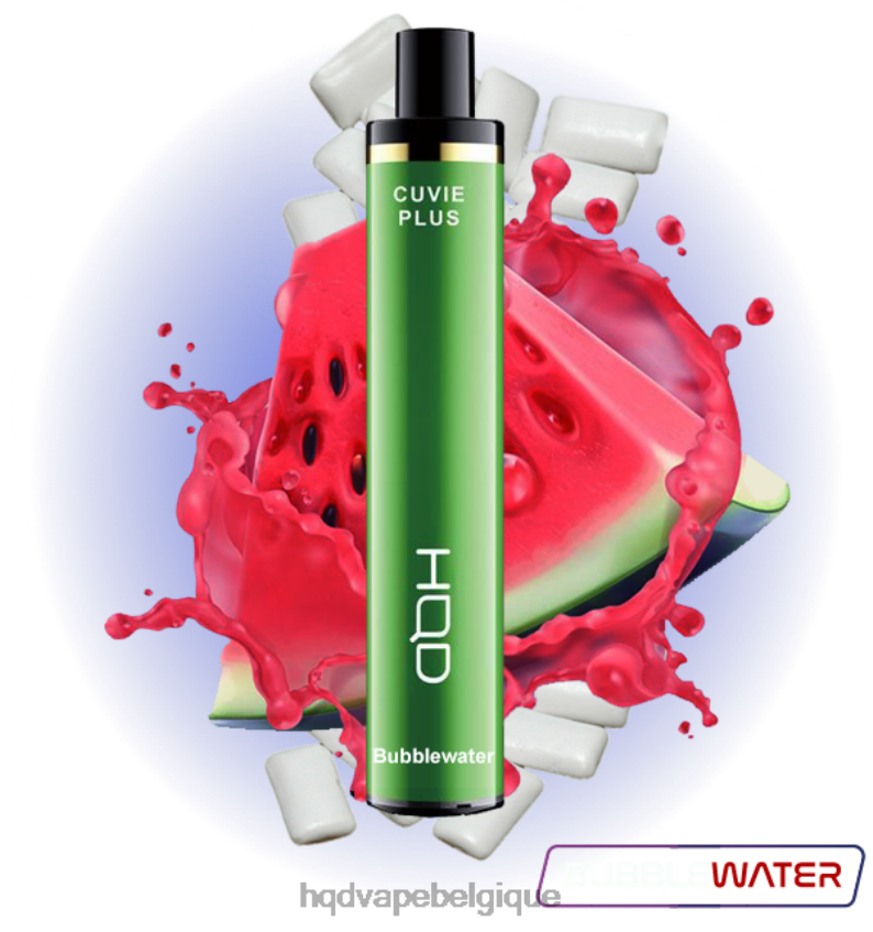 HQD CUVIE PLUS 1200 bouffées 4N6NN119 HPD nicotine free vape eau bouillonnante