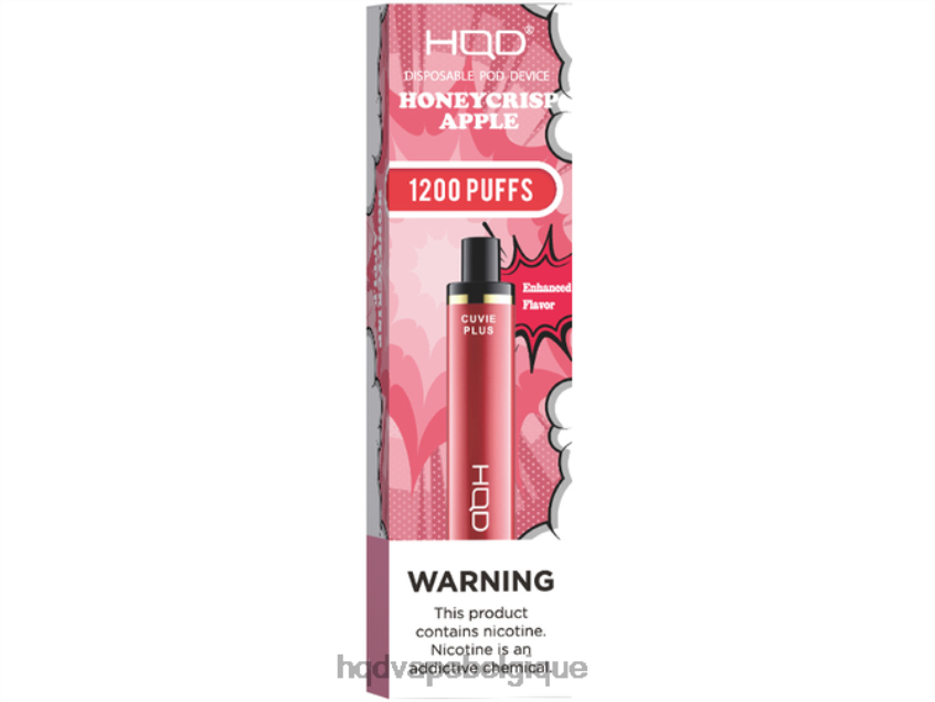 HQD CUVIE PLUS jetable 4N6NN175 HPD vape bruxelles pomme croustillante au miel