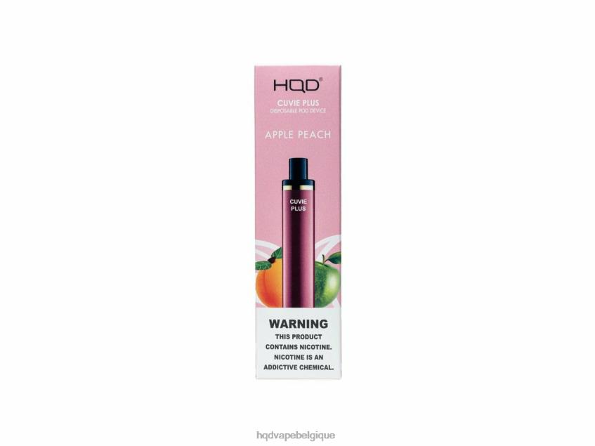 HQD CUVIE PLUS vape jetable 4N6NN127 HPD flavors vape pêche aux pommes