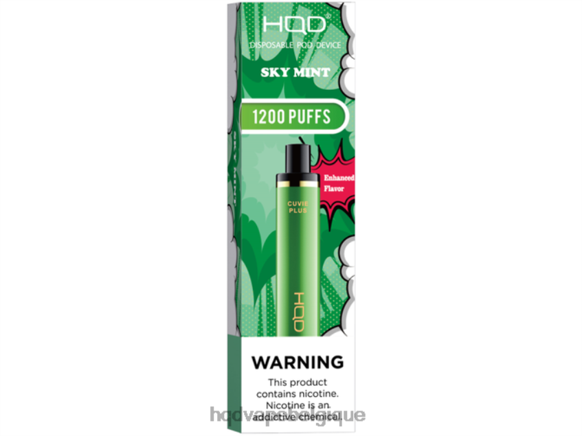 HQD CUVIE PLUS vape jetable 4N6NN250 HPD e cigarette menthe céleste