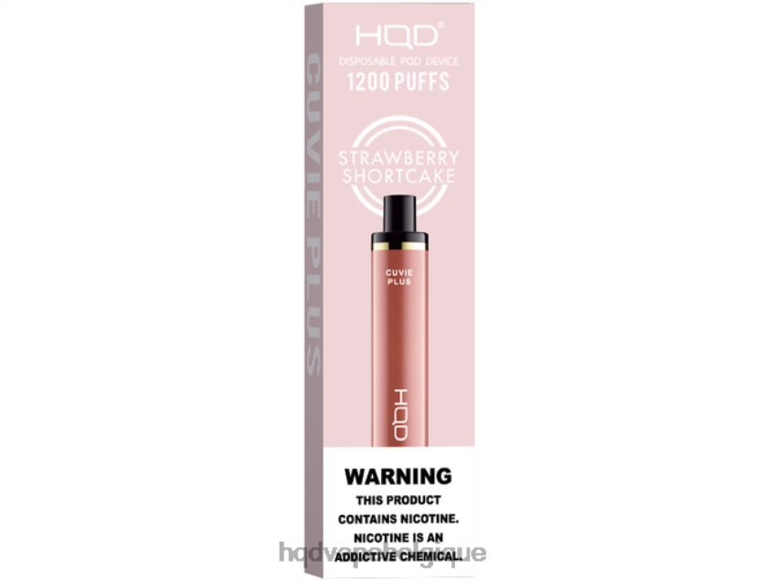 HQD CUVIE PLUS vape jetable 4N6NN259 HPD nicotine free vape tarte sablée à la fraise
