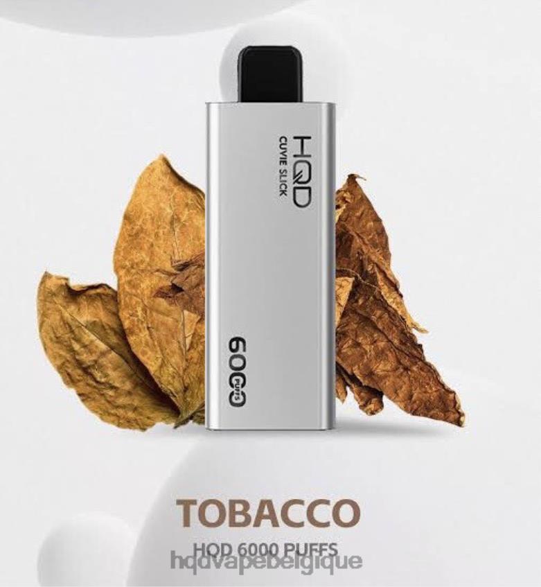 HQD CUVIE SLICK 6000 bouffées 4N6NN40 HPD e cigarette tabac lisse