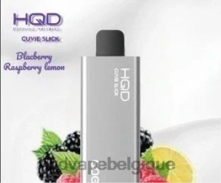 HQD CUVIE SLICK 6000 bouffées 4N6NN41 HPD vape belgique mûre framboise citron