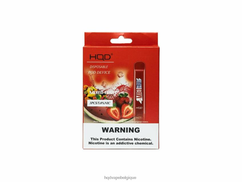 HQD CUVIE jetable 4N6NN279 HPD nicotine free vape fruits mélangés