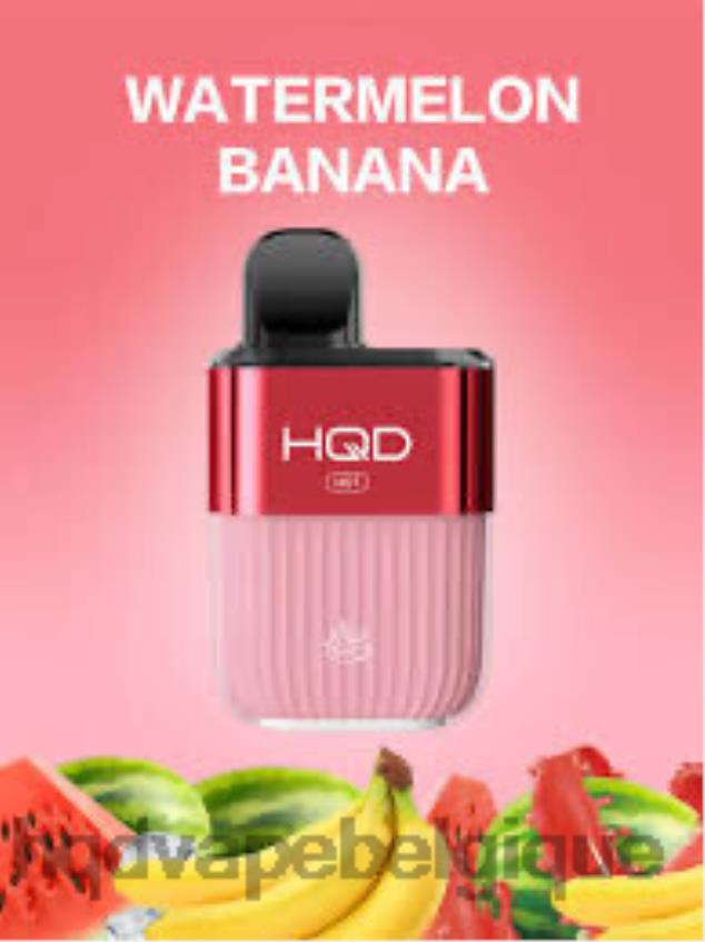 HQD HOT 5000 bouffées 4N6NN57 HPD flavors vape banane pastèque