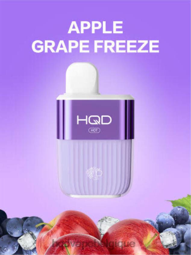 HQD HOT 5000 bouffées 4N6NN59 HPD nicotine free vape gel de raisin de pomme