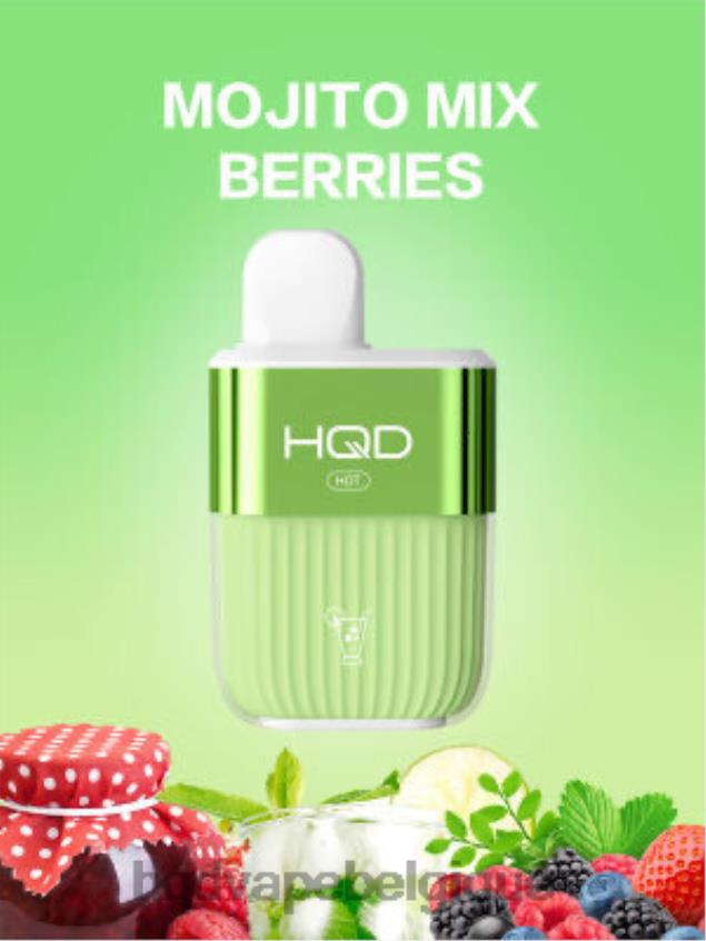 HQD HOT 5000 bouffées 4N6NN61 HPD vape belgique Mojito, mélange de baies