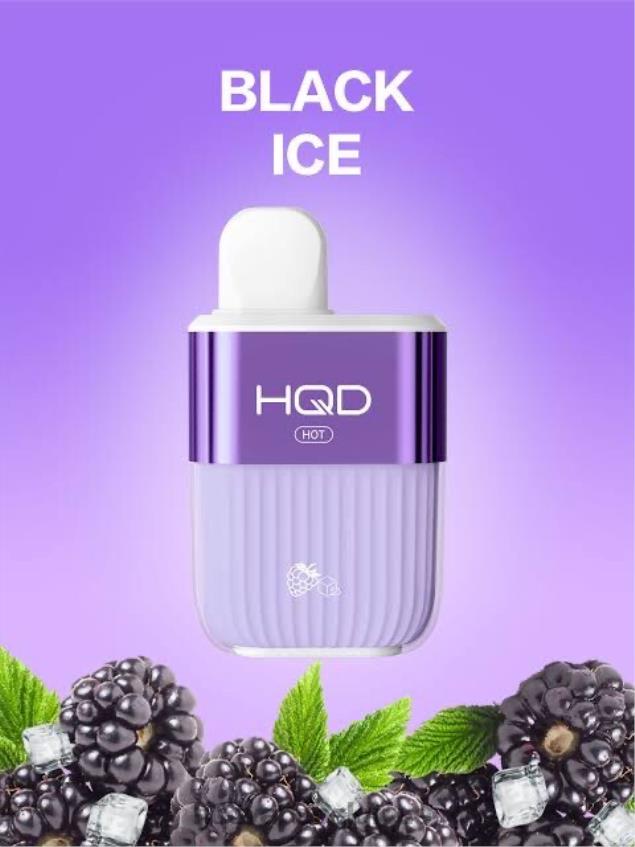 HQD HOT 5000 bouffées 4N6NN62 HPD vape belgium glace noir