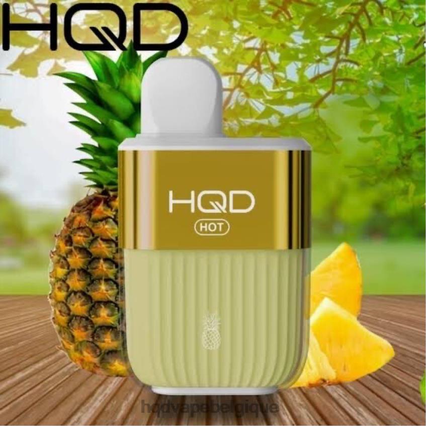 HQD HOT 5000 bouffées 4N6NN65 HPD vape bruxelles ananas