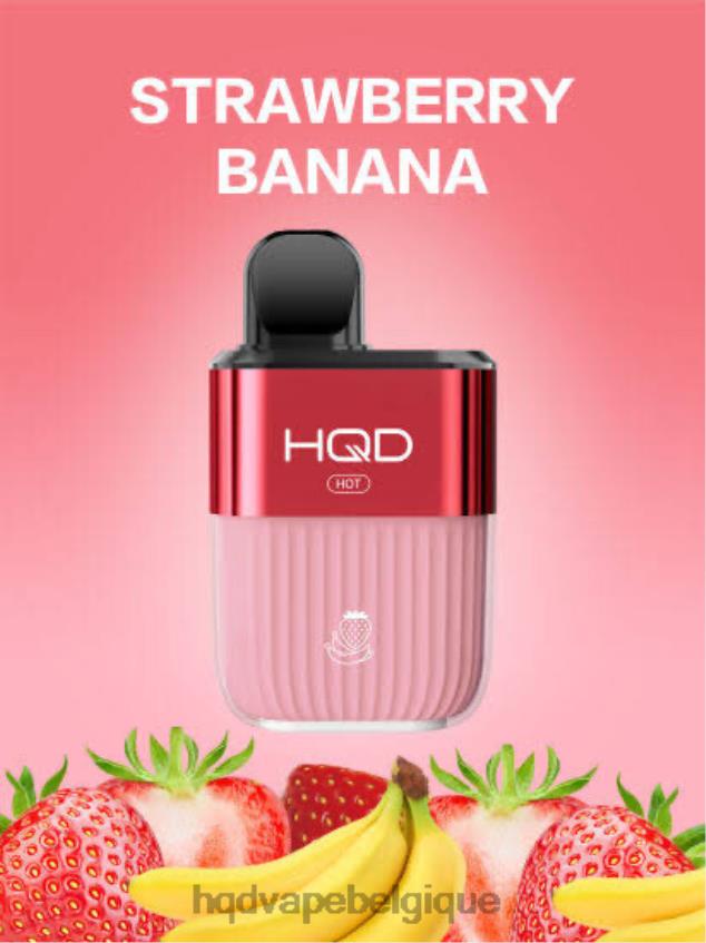 HQD HOT 5000 bouffées 4N6NN69 HPD nicotine free vape fraise banane