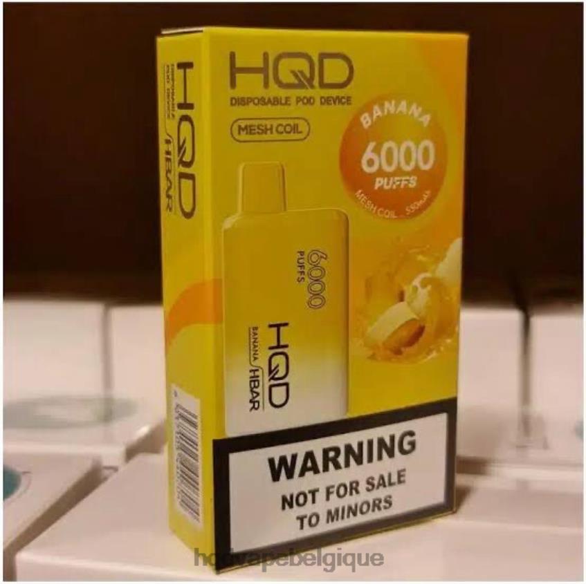 HQD HBAR 6000 bouffées 4N6NN47 HPD flavors vape banane